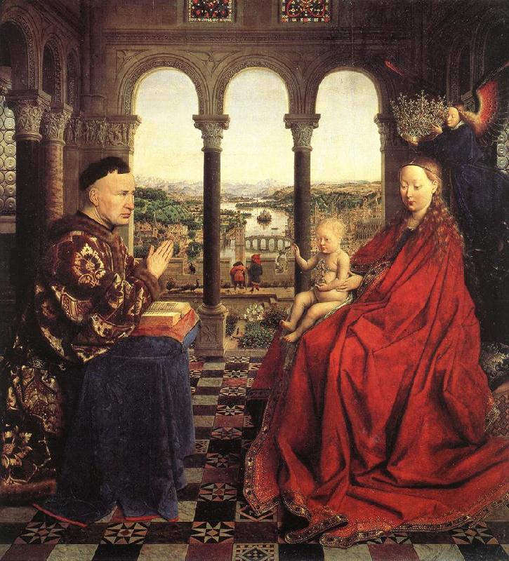 EYCK, Jan van The Virgin of Chancellor Rolin dfg